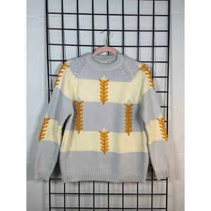 Vintage 70's DONNKENNY 100% Virgin Acrylic Sweater Womens S Blue Winter Snow Ski